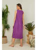 Lin Passion Lniana sukienka w kolorze fioletowym
