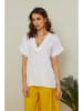 Lin Passion Leinen-Bluse in Weiß