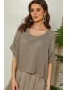 Lin Passion Kleid in Taupe