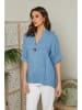 Lin Passion Leinen-Bluse in Hellblau