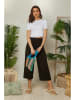 Lin Passion Lniane spodnie w kolorze czarnym