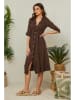 Lin Passion Leinen-Kleid in Braun