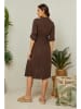 Lin Passion Leinen-Kleid in Braun