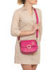 Mia Tomazzi Skórzana torebka "Carracci" w kolorze różowym - 23 x 18 x 7,5 cm