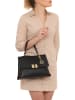 Mia Tomazzi Leder-Henkeltasche "Lanciano" in Schwarz - (B)32 x (H)23 x (T)13 cm