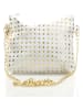 Mila Blu Leder-Umhängetasche "Ninfea" in Gold/ Weiß - (B)20 x (H)22 x (T)2 cm
