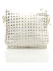 Mila Blu Leder-Umhängetasche "Ninfea" in Gold/ Weiß - (B)20 x (H)22 x (T)2 cm