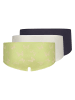 Skiny Pełne majtki (3 pary) w kolorze zielono-biało-granatowym