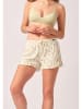 Skiny Pyjama-Shorts in Creme