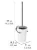 Wenko WC-Garnitur "Capri" in Weiß/ Silber - (H)37 cm