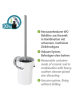 Wenko Toiletborstelgarnituur "Capri" wit/zilverkleurig - (H)37 cm