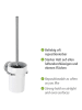 Wenko Toiletborstelgarnituur "Capri" wit/zilverkleurig - (H)37 cm