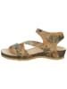 Think! Leder-Sandalen "Dumia" in Hellbraun/ Bunt