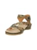 Think! Leder-Sandalen "Dumia" in Hellbraun/ Bunt