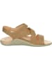 Think! Skórzane sandały "Sandaal" w kolorze szarobrązowym
