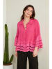 Le Monde du Lin Lniana bluzka w kolorze różowym