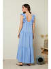 Le Monde du Lin Lniana sukienka w kolorze błękitnym