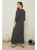 Le Monde du Lin Leinen-Kleid in Anthrazit