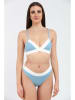 Moschino Biustonosz bikini w kolorze błękitnym