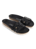 BAYTON Leren slippers "Topaze" zwart