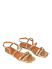 Anaki Leren sandalen "Antonia" goudkleurig