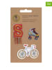 Lässig Textil-Sticker "Bike" in Rot/ Gelb/ Blau