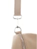 Zwillingsherz Leren schoudertas "Uni" beige - (B)25 x (H)18 cm