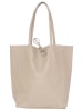 Zwillingsherz Skórzany shopper bag w kolorze beżowym - 40 x 45 x 15 cm