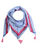 Zwillingsherz Sjaal "Mareen" lichtblauw/roze - (L)200 x (B)90 cm