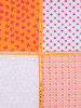 Zwillingsherz Sjaal oranje/meerkleurig - (L)130 x (B)130 cm