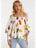 Lois Blouse wit/meerkleurig