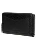Wojas Leder-Geldbörse in Schwarz - (B)15 x (H)9 x (T)2 cm