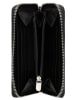 Wojas Leder-Geldbörse in Schwarz - (B)15 x (H)9 x (T)2 cm