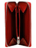 Wojas Leder-Geldbörse in Rot - (B)15 x (H)9 x (T)2 cm