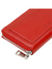 Wojas Leder-Geldbörse in Rot - (B)15 x (H)9 x (T)2 cm
