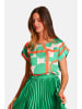 William de Faye Blouse groen/oranje