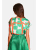 William de Faye Blouse groen/oranje