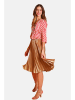 William de Faye Bluse in Rot/ Gold