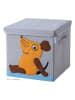 Fackelmann Aufbewahrungsbox "Maus" in Grau/ Hellbraun - (B)30 x (H)30 x (T)30 cm