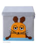 Fackelmann Opbergbox "Muis" grijs/lichtbruin - (B)30 x (H)30 x (D)30 cm
