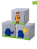 Lifeney 3er-Set: Aufbewahrungsboxen "Mau" in Grau - (B)33 x (H)33 x (T)33 cm