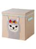 Fackelmann Opbergbox "Lama" beige/grijs - (B)33 x (H)33 x (D)33 cm