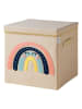 Fackelmann Opbergbox "Regenboog" beige/meerkleurig - (B)33 x (H)33 x (D)33 cm