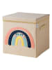 Lifeney Aufbewahrungsbox "Regenbogen" in Beige/ Bunt - (B)33 x (H)33 x (T)33 cm