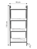 Scandinavia Concept Badrek "Stralsund" lichtbruin/zwart - (B)45 x (H)110 x (D)35 cm