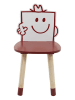 The Home Deco Kids Kinderstuhl "Monsieur Costaud" in Rot - (B)28 x (H)53,5 x (T)28 cm