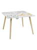 The Home Deco Kids Stolik "Monsieur et Madame" w kolorze białym - 60 x 44 x 60 cm