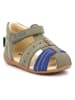 Kickers Leren enkelsandalen "Bigbazar 2" kaki/blauw