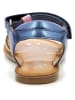 Kickers Skórzane sandały "Diamanto" w kolorze granatowym ze wzorem