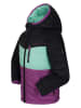 Kamik Dunne all-season doorgestikte jas "Harley" zwart/turquoise/paars